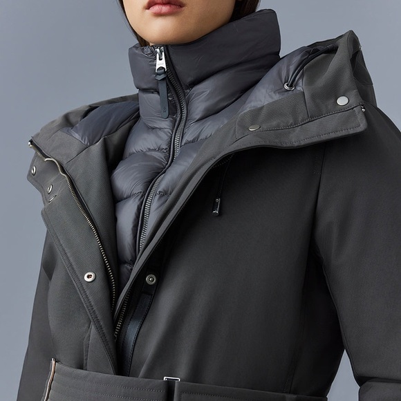 MACKAGE JENI-FZ CARBON S -2 in 1 ladies Down Parka - Picture 5 of 10
